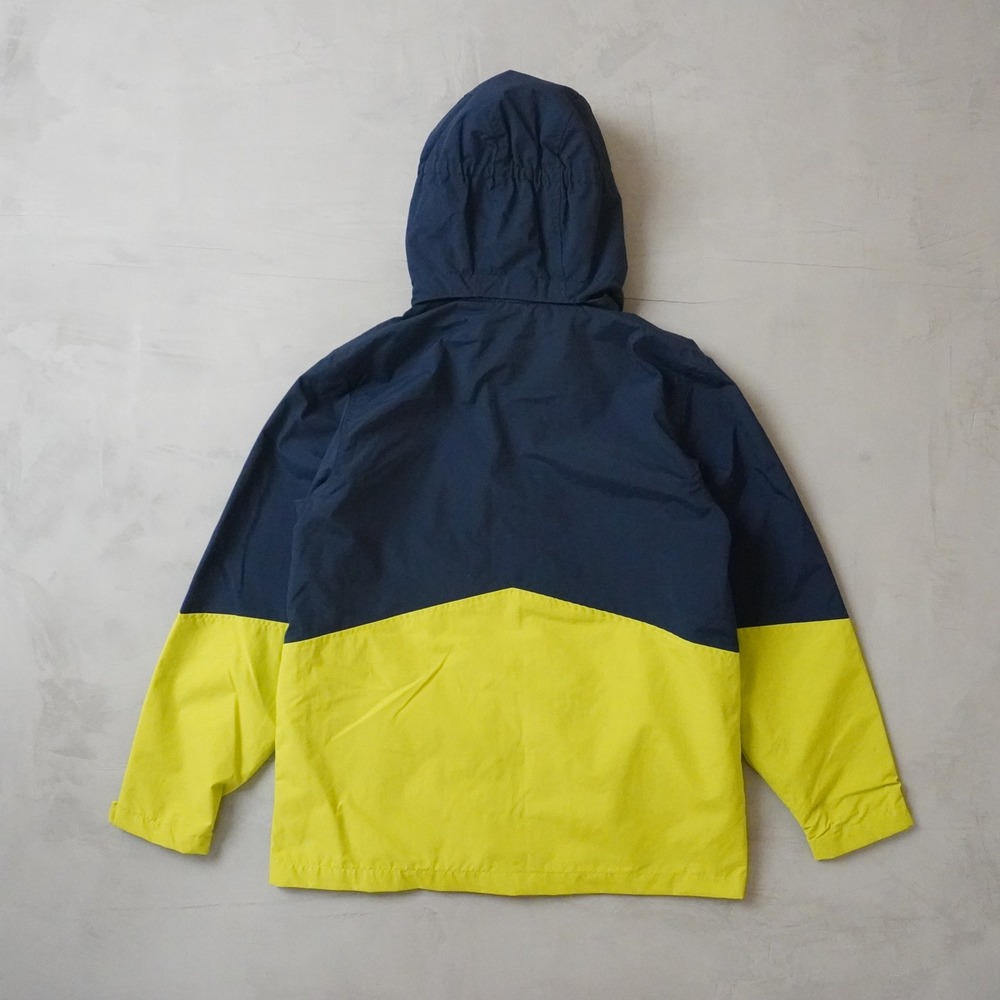 Nike Mens Hooded Windbreaker Jacket Navy Blue Neon Yellow Colorblock Size Large - Picture 3 of 7